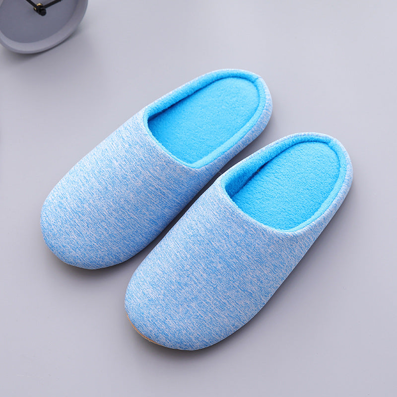 Women's & Men's Cationic Style Interior Home Wooden Floor Couple Warm Half-covered House Slippers