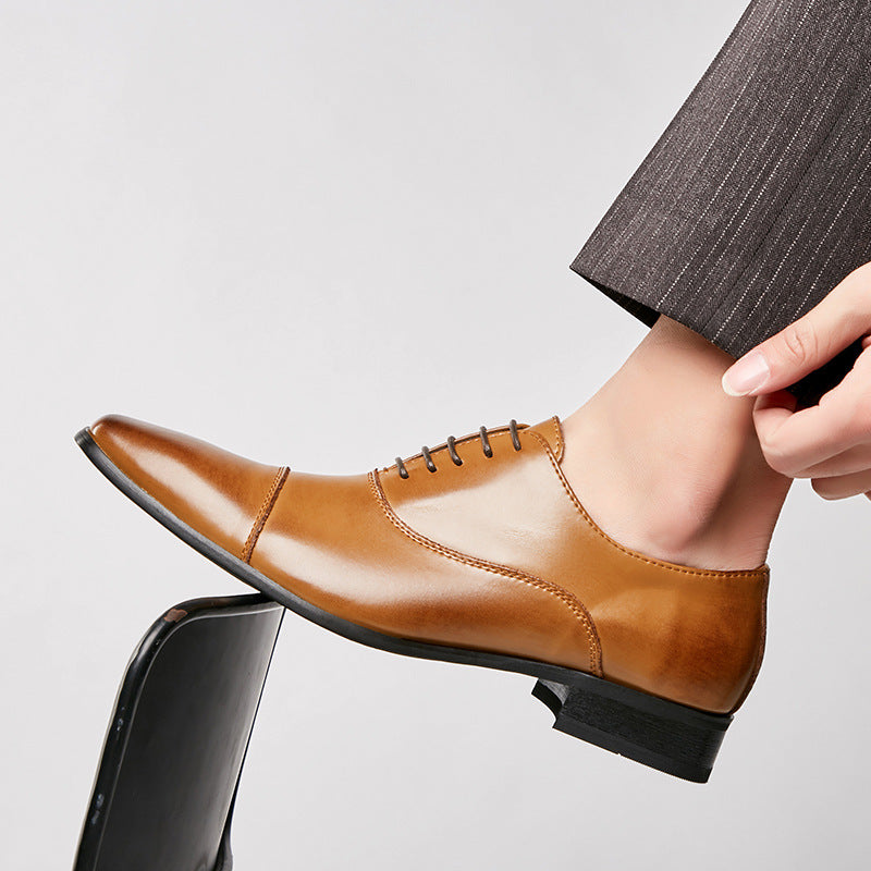 Men's Business Genuine Formal Officer Wedding Oxford Leather Shoes