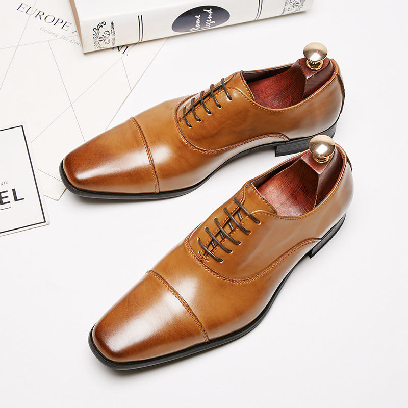 Men's Business Genuine Formal Officer Wedding Oxford Leather Shoes