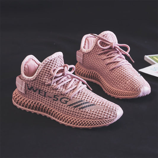 Women's Korean Style Trendy Mesh Surface Soft Bottom Sneakers