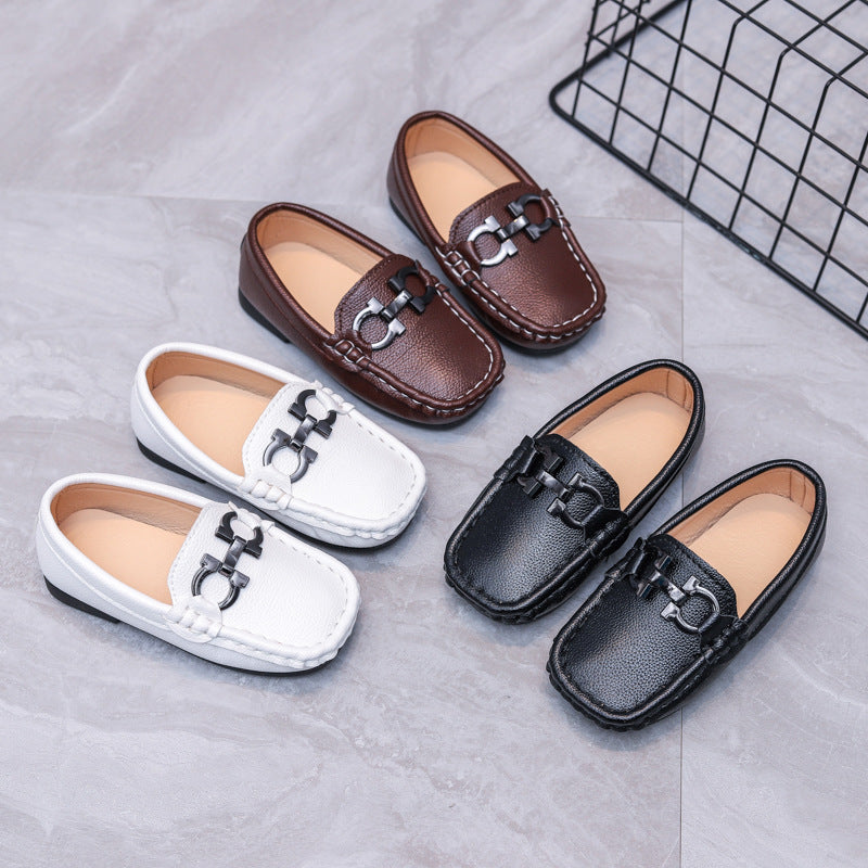 Men's & Children's Spring Artificial Korean Sleeve Leather Shoes