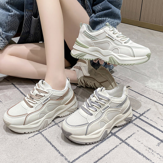 Women's Spring Platform Dad Soft Bottom Running Sneakers