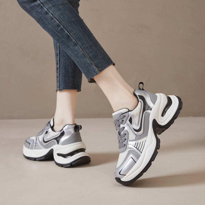 Luo Xing River Thick Bottom Sier Dad Female Genuine Sneakers