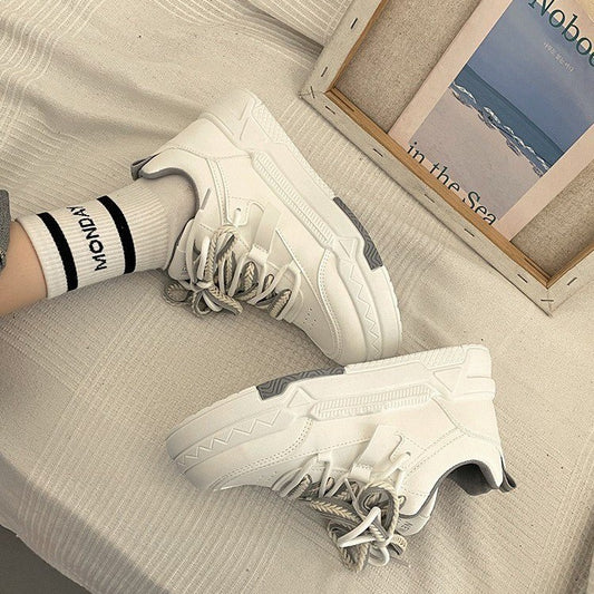 Women's Autumn Platform White Everyday Joker Korean Sneakers