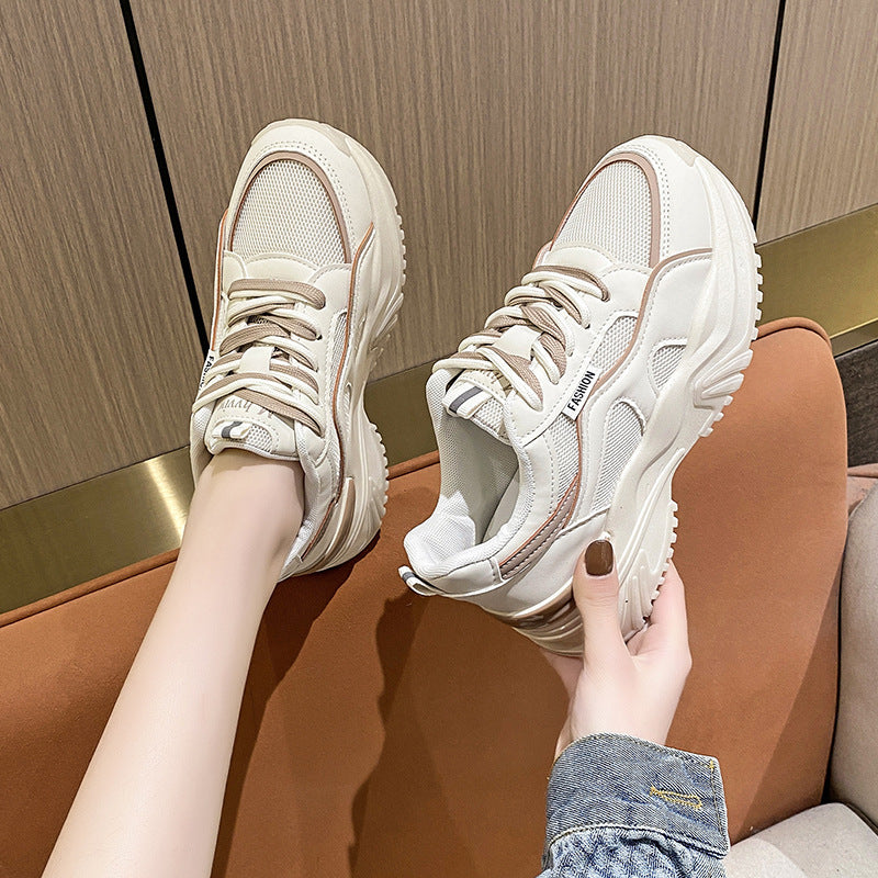 Women's Spring Platform Dad Soft Bottom Running Sneakers