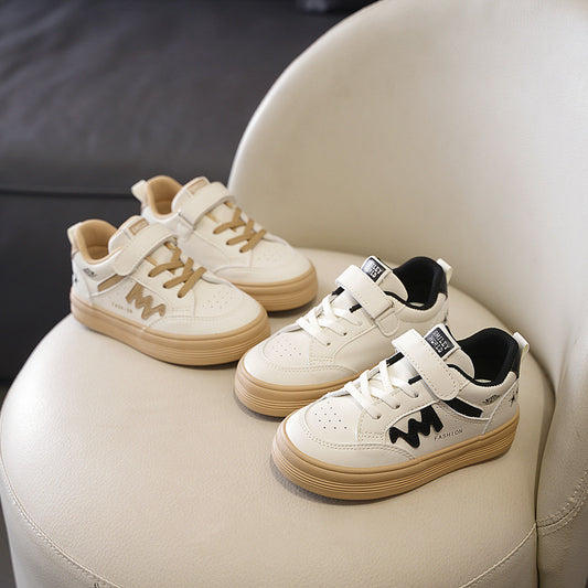 Women's & Men's White Spring Toddler Teens Korean Style Sneakers