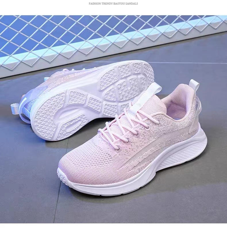 Women's Running Fitness Light Soft Dancing Flat Sneakers