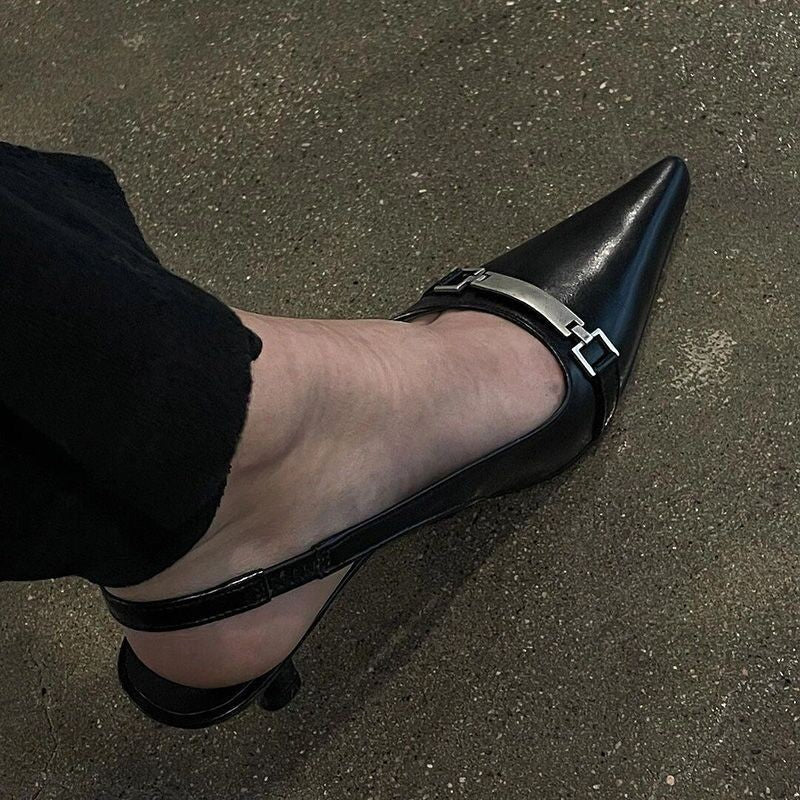 Women's Niche Design Low-cut Cat Pointed Toe Heels