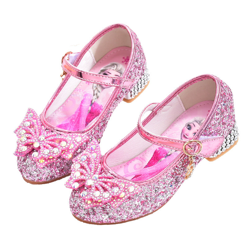 Frozen Princess Elsa High Western Style Leather Shoes