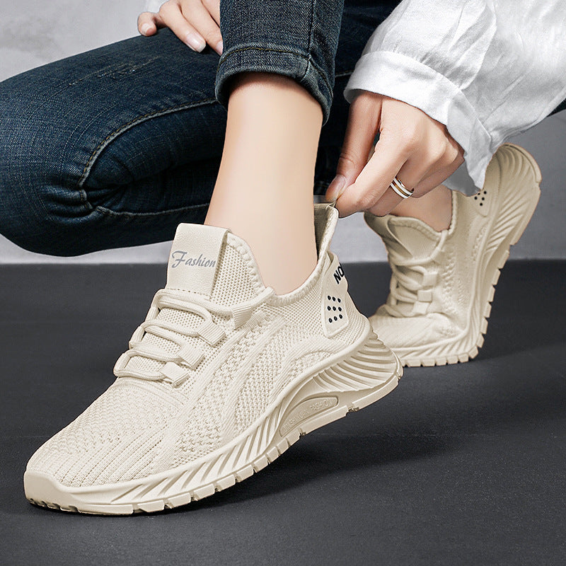 Women's & Men's Exercise Pumps Breathable Trendy Mesh Flying Sneakers