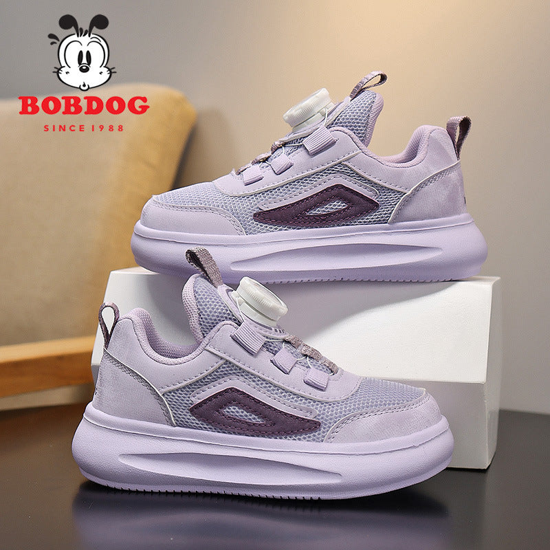 Children's White Mesh Breathable Medium Large Boys Sneakers