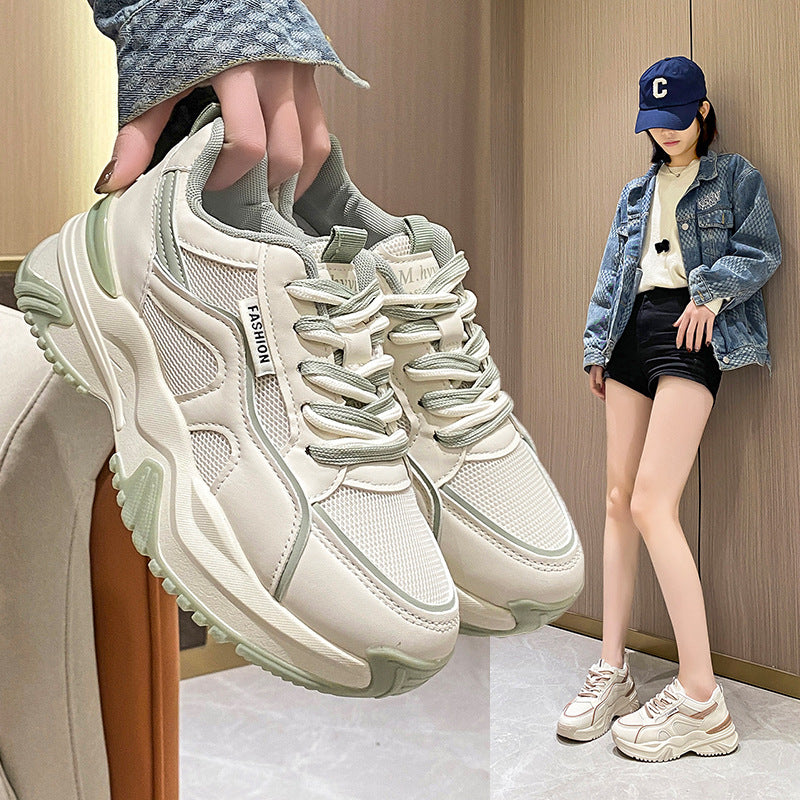 Women's Spring Platform Dad Soft Bottom Running Sneakers