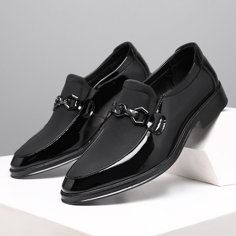 Men's Spring Business Formal Plus Size Slip-on Leather Shoes