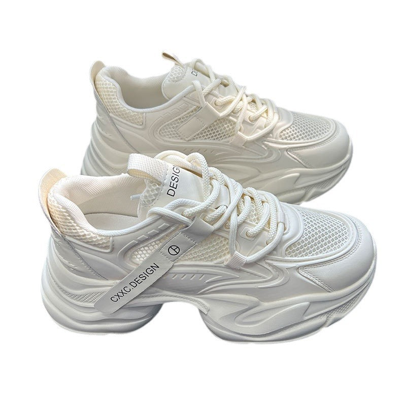 Women's Platform Height Increasing Insole Breathable Mesh Sneakers