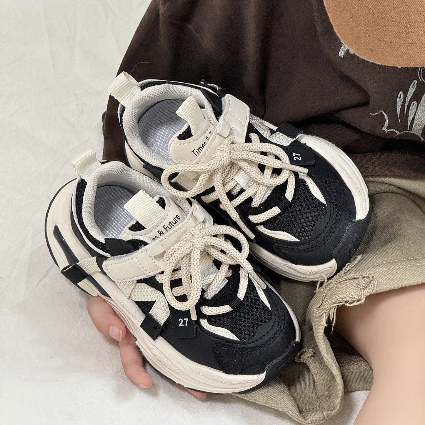 Children's Korean Style Fashion Dad Lightweight Breathable Sneakers