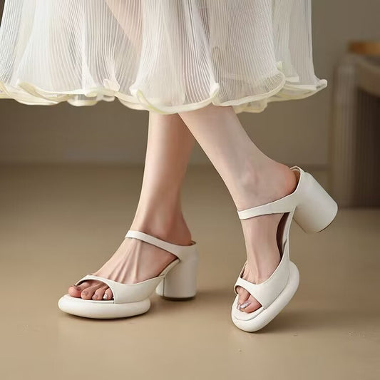 Women's Summer Korean Style Fashion One Strap Heels