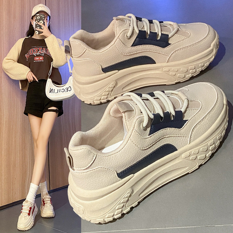 Women's Spring Leisure Sports High Surface Muffin Sneakers